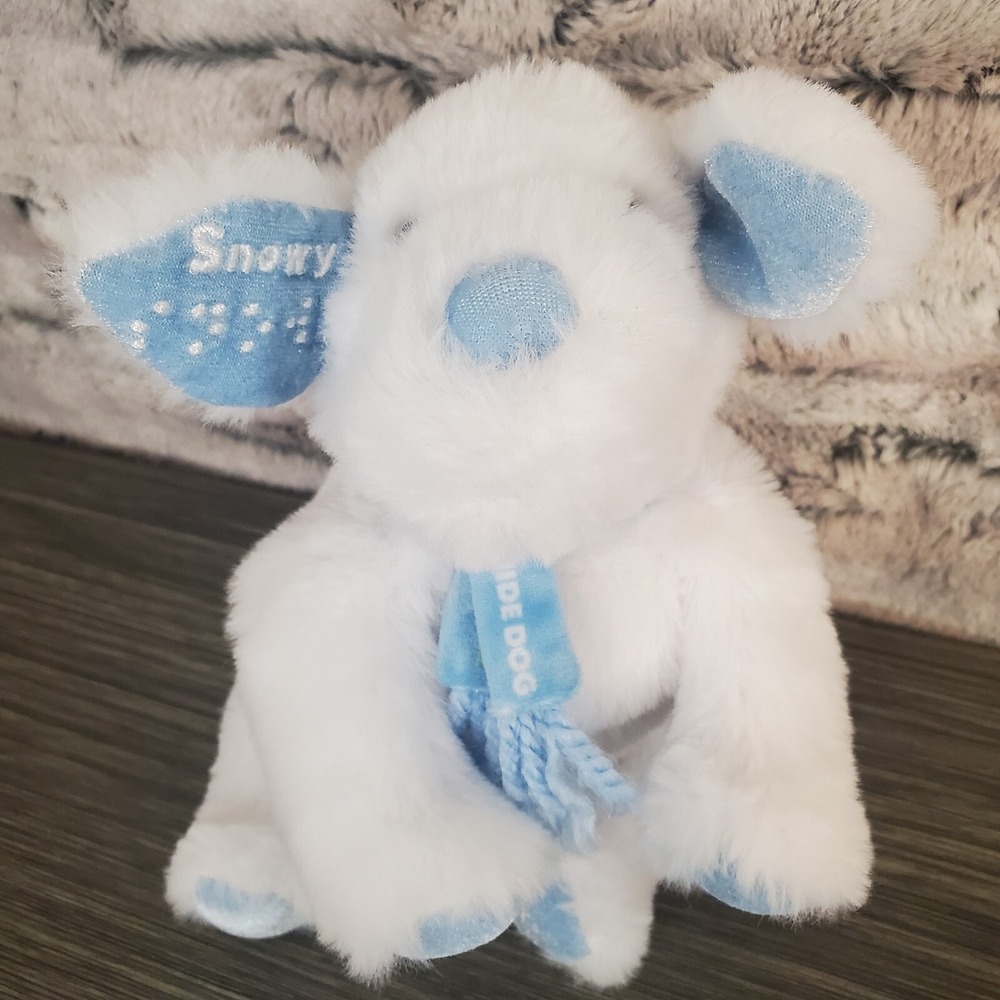 Two Blind Brothers 10" Snowy Soft Floppy Plush White‎ Dog Winter Holidays